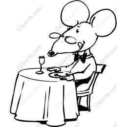 Charming Dapper Mouse Dining