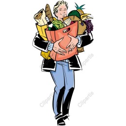 Cheerful Grocery Shopper