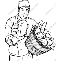 Cheerful Baker with Fresh Produce