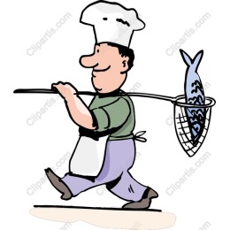 Cheerful Chef with Fish