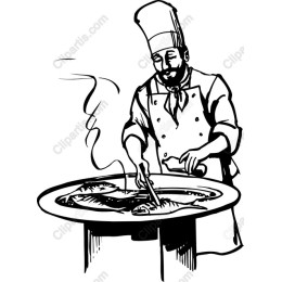 Cheerful Chef Fish Preparation