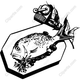 Elegant Fish on Cutting Board