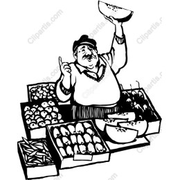 Cheerful Market Vendor