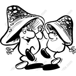 Cartoon Mushroom Duos