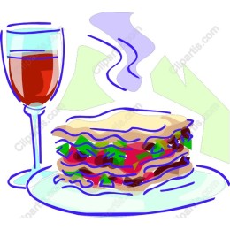 Gourmet Sandwich and Wine