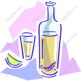 Vibrant Bottle and Glass