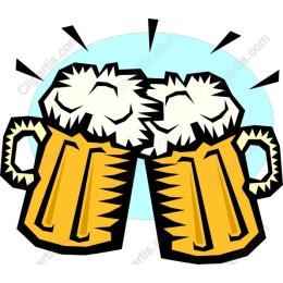 Cheers to Friendship - Clinking Beer Mugs