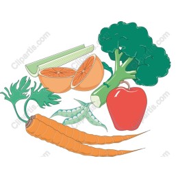 Vibrant Fresh Vegetables and Fruits Collection