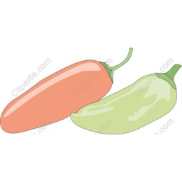 Fresh Orange and Green Pepper