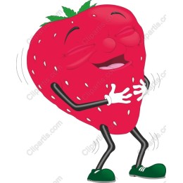 Happy Cartoon Strawberry