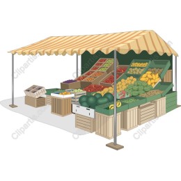 Vibrant Fruit Market Stall