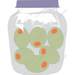 Jar of Pickled Green Olives