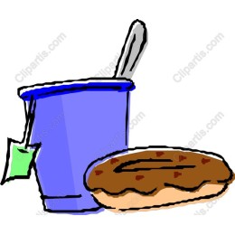 Blue Cup and Donut