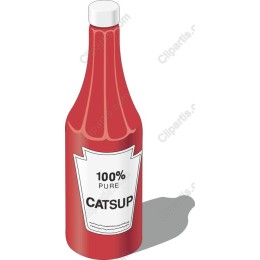 100% Pure CATSUP Ketchup Bottle