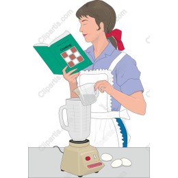 Charming Retro Cooking Woman