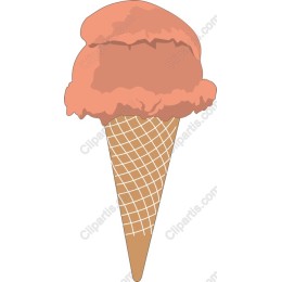 Delightful Peach Ice Cream Cone