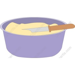 Mixing Bowl with Knife