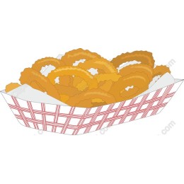 Crispy Onion Rings in a Basket