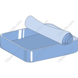Elegant Blue Towel Container