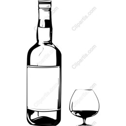 Classic Spirit Bottle and Glass