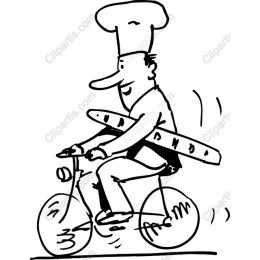 Cheerful Chef on Bicycle