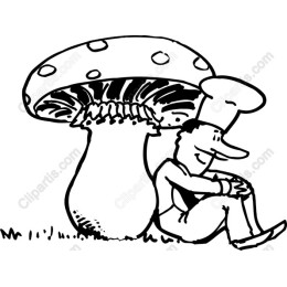 Chef Under Mushroom
