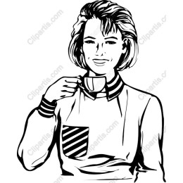 Cheerful Woman Enjoying Coffee