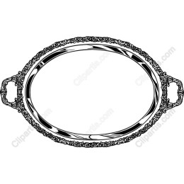 Vintage Ornate Oval Tray