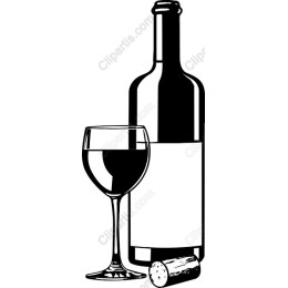 Elegant Wine Bottle and Glass