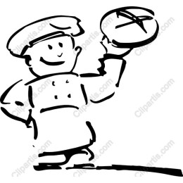 Cheerful Chef Holding Pizza