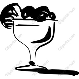 Hand-Drawn Dessert Glass
