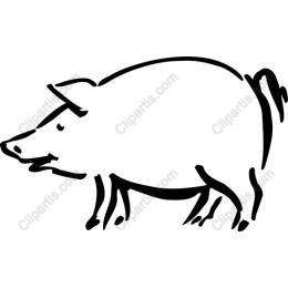 Charming Hand-Drawn Pig