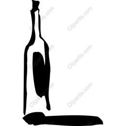 Elegant Black Wine Bottle