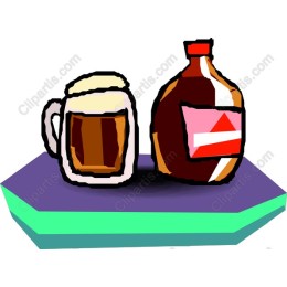 Beer Mug and Vintage Bottle