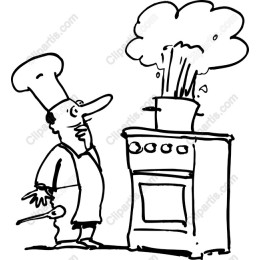 Whimsical Chef Cooking