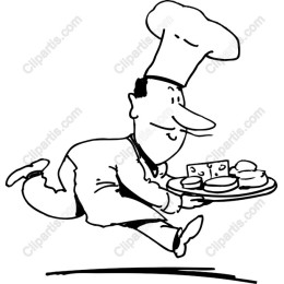 Chef Carrying a Platter