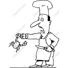 Surprised Chef with Crab