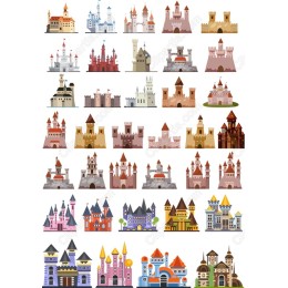 Castle Clipart Bundle - 40 Unique