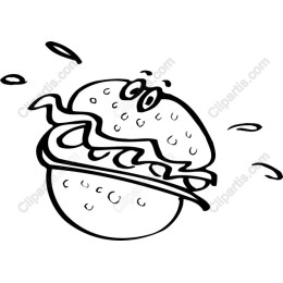 Playful Hand-Drawn Burger
