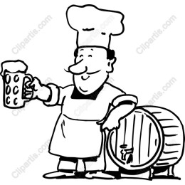 Cheerful Chef with Beer