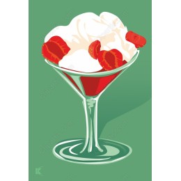 Vibrant Martini Glass Dessert