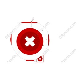 Bold Red Circle with White 'X'