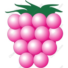 Vibrant Pink Grape Cluster