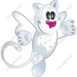 Whimsical Winged Snow Leopard
