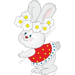 Charming Flower-Crowned Bunny