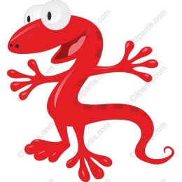 Playful Red Gecko