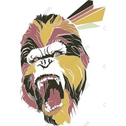 Stylized Gorilla Face
