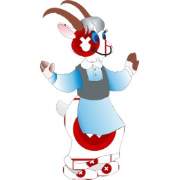 Charming Whimsical Goat