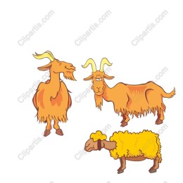 Farm Animals Set: Goats and Sheep