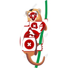 Playful Vine-Climbing Animal